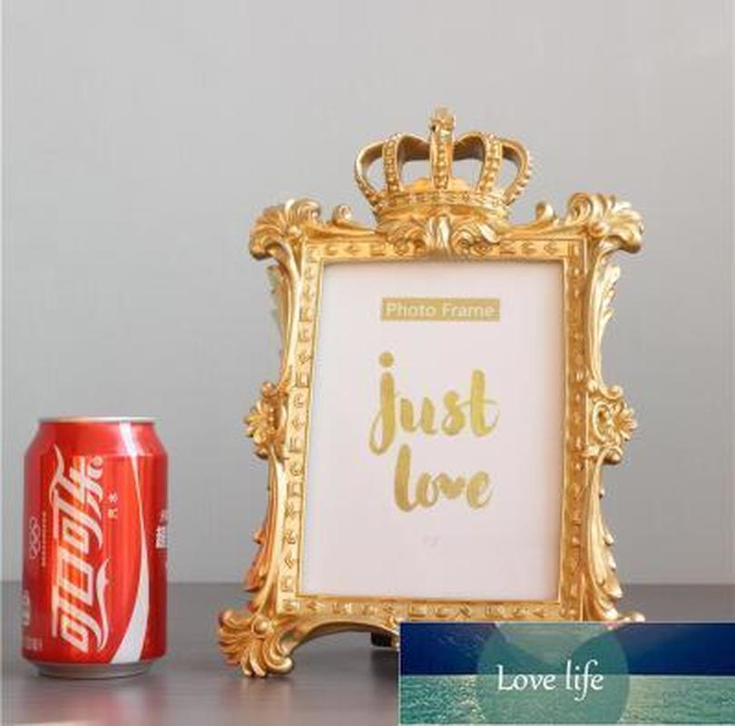 Baroque Gold Crown Decor Creative Resin Picture Desktop Photo Frame Gift Home Wedding Decoration Factory price expert design Quality Latest Style H260