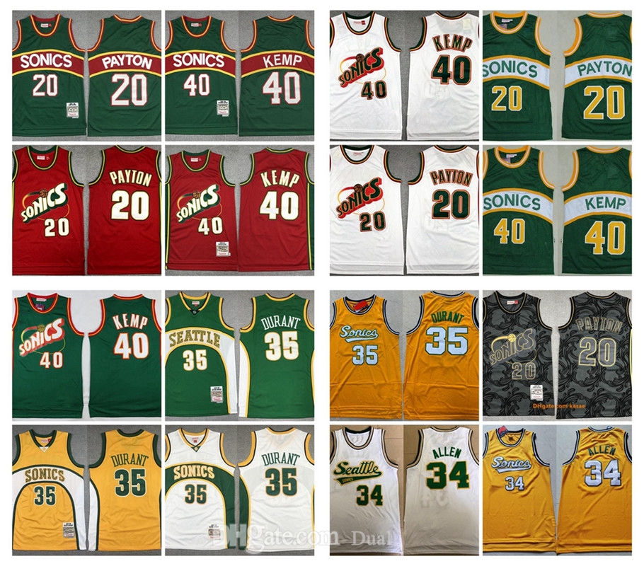 Retro Jersey ClassicSeattleSuperSonicsBasketball 35 KevinDurant 40 Shawn Kemp 20 Gary Payton 34 Ray Allen Vintage Jerseys, With logo
Retro Jersey ClassicSeattleSuperSonicsBasketball 35 KevinDurant 40 Shawn Kemp 20 Gary Payton 34 Ray Allen Vintage Jerseys, With logo