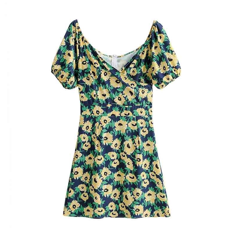 Women Floral Dresses Casual Lovely Beach Backless Summer V-Neck Mini Sexy Girl's Clothing Size 210524, Green
Women Floral Dresses Casual Lovely Beach Backless Summer V-Neck Mini Sexy Girl's Clothing Size 210524, Green