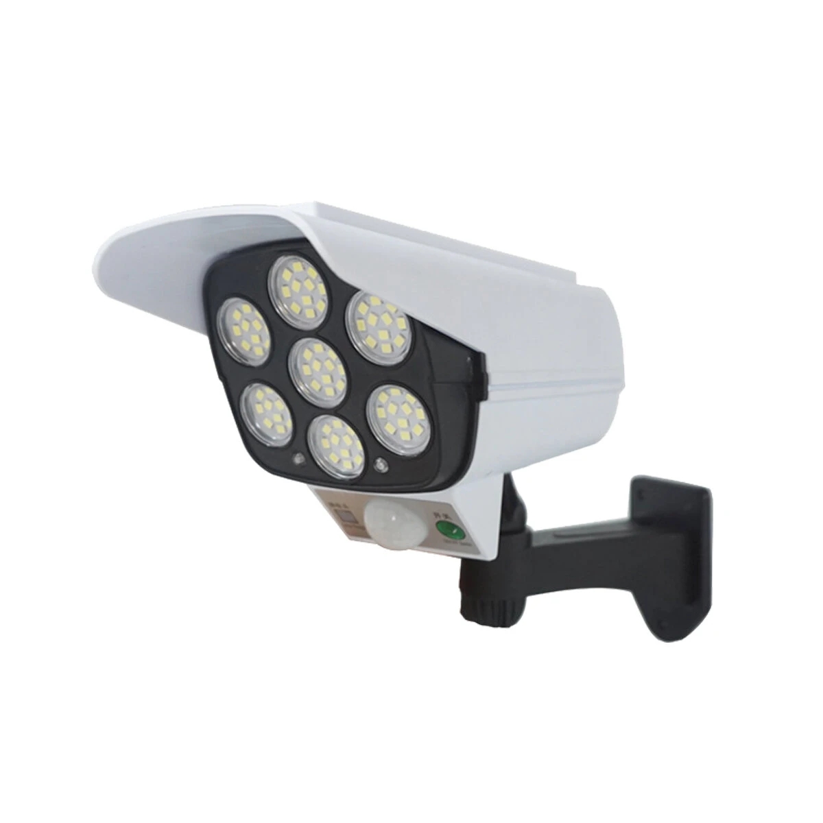 77LED Solar Powered Sensor Light Motion Sensor Outdoor Security Lamp Emulation Camera Waterproof IP65 - With Remote