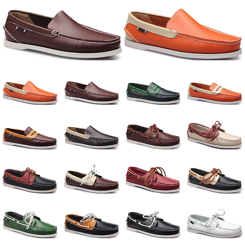 Womens sneakers Sailing shoe mens casual leather shoes black white red green orange brown outdoor trainers size 38-45 eighteen
Womens sneakers Sailing shoe mens casual leather shoes black white red green orange brown outdoor trainers size 38-45 eighteen