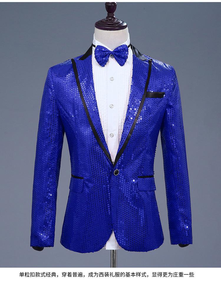 Men's Suits & Blazers 7colour Men Master Sequins Dresses Stage Costumes Terno Suit MC Host Clothing Singer Blazer Show Jacket Outerwear, Black
Men's Suits & Blazers 7colour Men Master Sequins Dresses Stage Costumes Terno Suit MC Host Clothing Singer Blazer Show Jacket Outerwear, Black