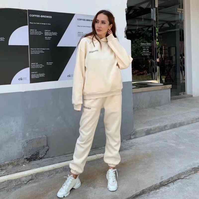 Woman warm clothes fashion Brand Solid Two Pieces Sets Hoodies Long Track Pant letter Women Sweatshirts, Black
Woman warm clothes fashion Brand Solid Two Pieces Sets Hoodies Long Track Pant letter Women Sweatshirts, Black