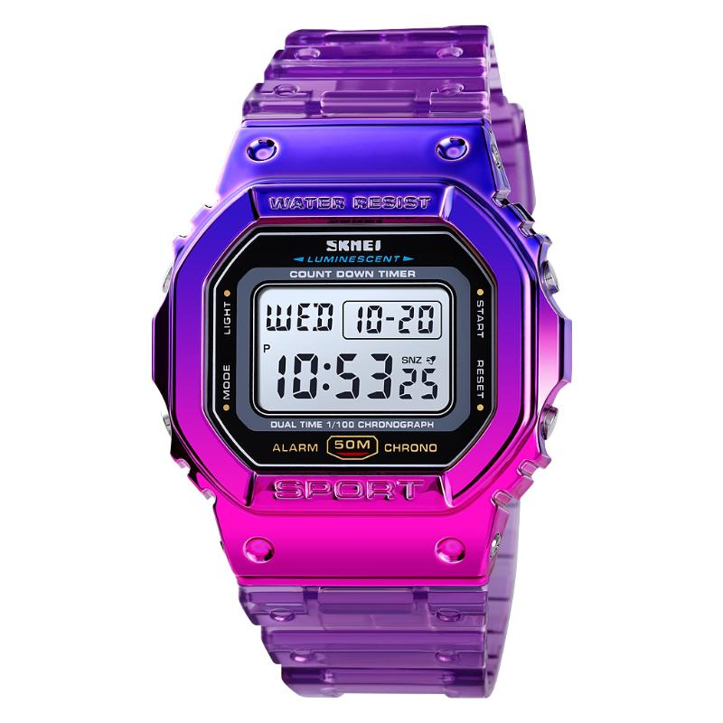 Wristwatches SKMEI Women Sweet Sport Style Watch Fashion Colorful Wrist Transparent Bracelet Resistant Female Clocks Relojes 1622, Slivery;brown
Wristwatches SKMEI Women Sweet Sport Style Watch Fashion Colorful Wrist Transparent Bracelet Resistant Female Clocks Relojes 1622, Slivery;brown