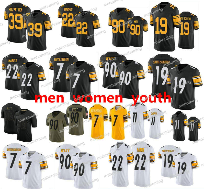 MEN WOMEN YOUTH jersey 22 Najee Harris 11 Chase Claypool 90 T.J. Watt 19 JuJu Smith-Schuster 39 Minkah Fitzpatrick stitched jerseys, Black;red
MEN WOMEN YOUTH jersey 22 Najee Harris 11 Chase Claypool 90 T.J. Watt 19 JuJu Smith-Schuster 39 Minkah Fitzpatrick stitched jerseys, Black;red
