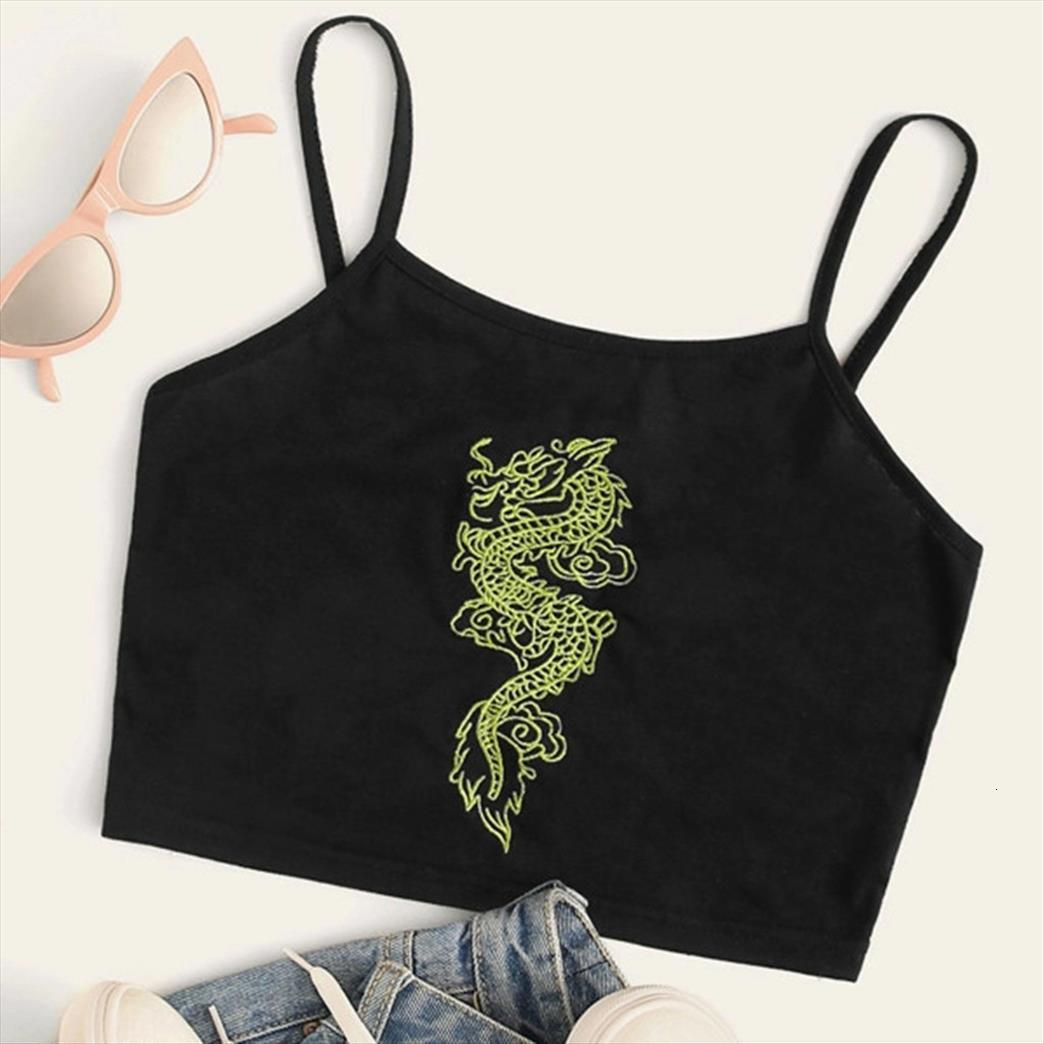 round neck sleeveless womens camis dragon print slim fit crop tank honda fronde summer yj, White
round neck sleeveless womens camis dragon print slim fit crop tank honda fronde summer yj, White