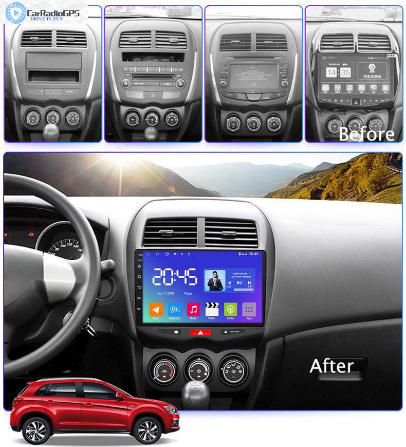 Car dvd Player Android For MITSUBISHI ASX 2013-2015 Stereo Audio USB SWC 2.5D Screen IPS
