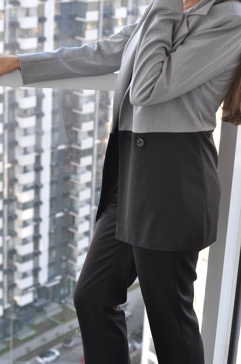 Color Matching Celebrity Women Blazer Pants Suits Summer Sexy Lady Formal Party Prom Red Carpet Outfit Coat(Jacket+Pants)