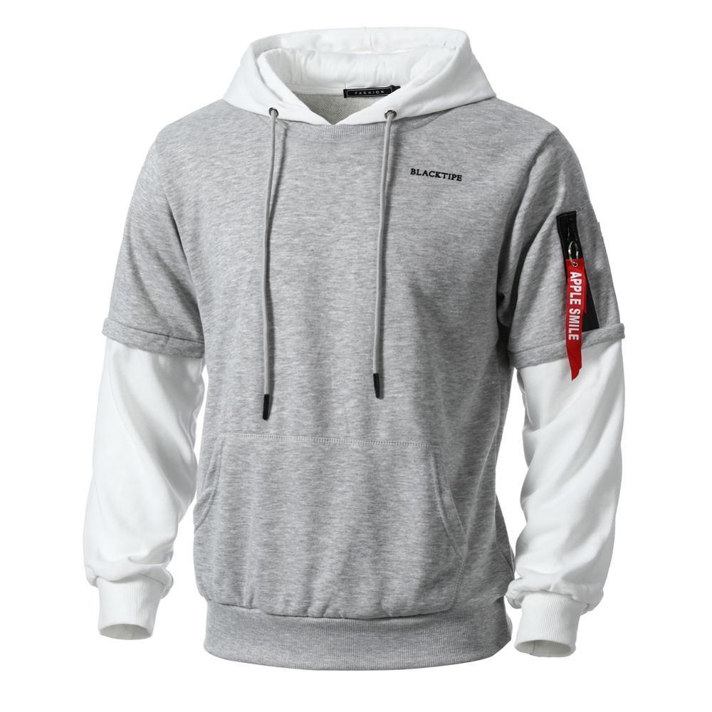 Autumn Cool Sweatshirt Men Hip Hop Patchwork Pullover Contrast Hoodies Sportswear Long Sleeve Sweatshirt Male Street Tops 201020