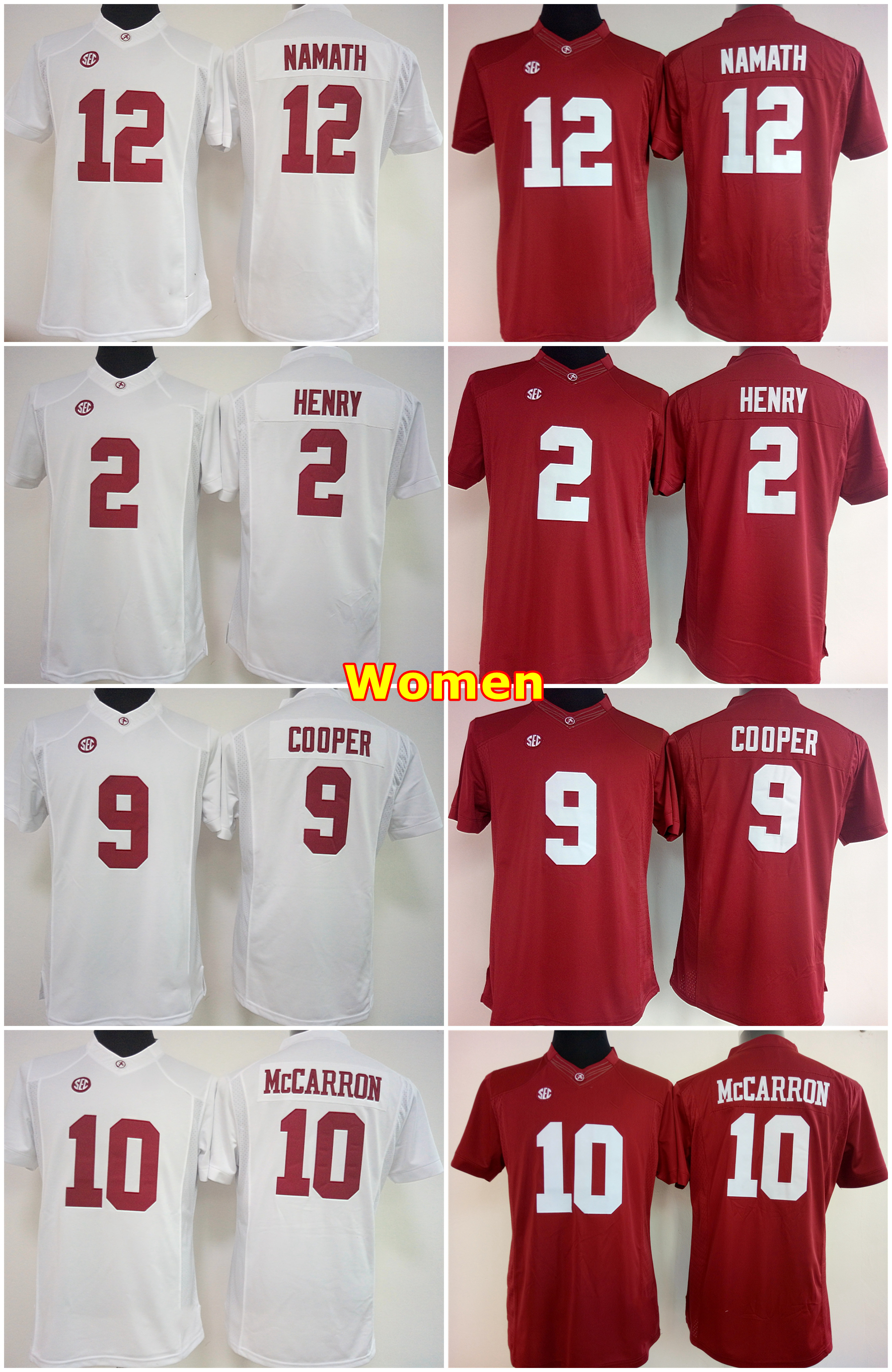 2021 NCAA College America Football Alabama Crimson Tide Jersey Women 12 Joe Namath 2 Derrick Henry 9 Amari Cooper White Red Color Stitched S, Black
2021 NCAA College America Football Alabama Crimson Tide Jersey Women 12 Joe Namath 2 Derrick Henry 9 Amari Cooper White Red Color Stitched S, Black