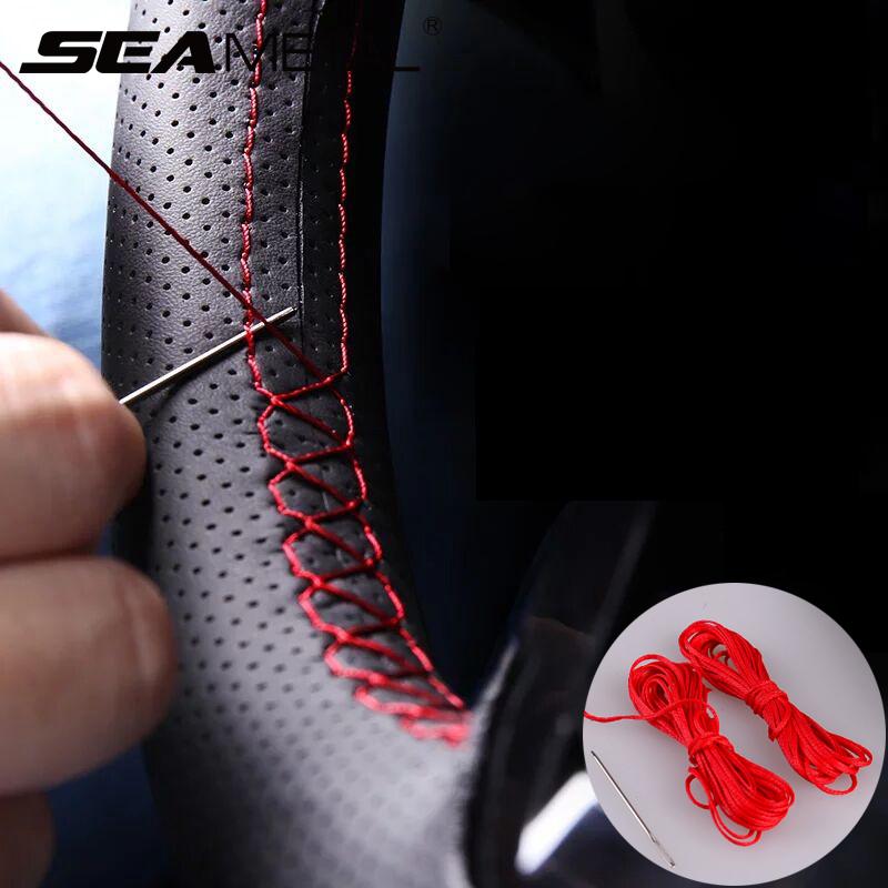 Steering Wheel Covers Braid On Artificial Leather Car Cover With Needles & Thread For Diameter 38cm Auto Accessories
Steering Wheel Covers Braid On Artificial Leather Car Cover With Needles & Thread For Diameter 38cm Auto Accessories