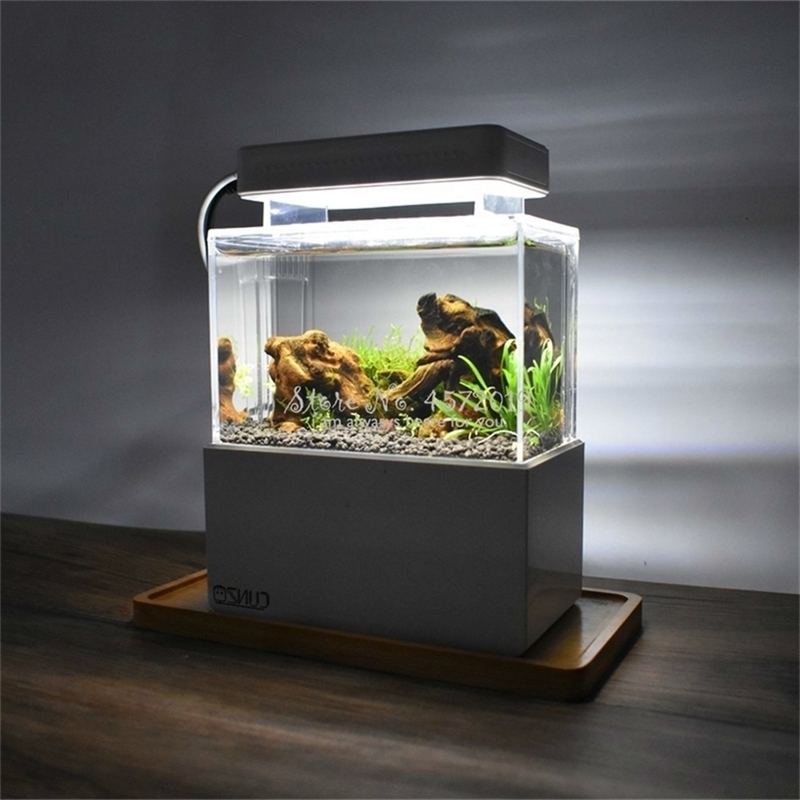 Upgraded Mini Plastic Fish Tank LED Light Desktop Aquarium Fish Bowl with Water Filtration Quiet Air Pump Mini Aquarium Y200917
Upgraded Mini Plastic Fish Tank LED Light Desktop Aquarium Fish Bowl with Water Filtration Quiet Air Pump Mini Aquarium Y200917