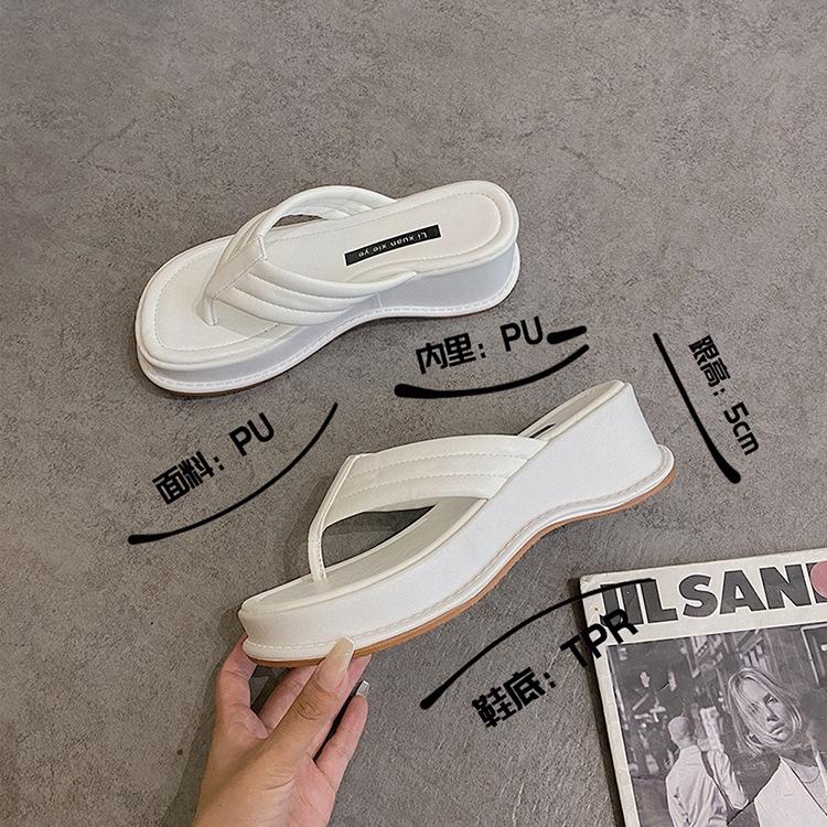 Slippers Platform Shoes Women Wedge Fashion Dress High Heels Female Flip Flops Casual Y2k