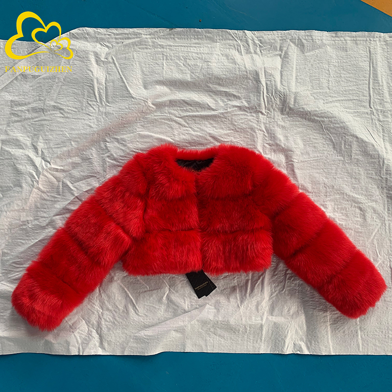 Wholesale New Arrival Womans Fur Coat Women Winter Thick Loog Sleeve Short Style Slim Fit Zipper Fashion Fur Jacket 201019