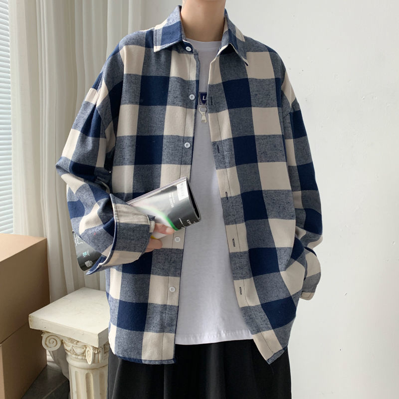 2021 New Spring Cotton Plaid Men's Fashion Retro Hit Color Casual Men Streetwear Long-sleeved Shirt Mens -5xl 4wy9, Hong gech
2021 New Spring Cotton Plaid Men's Fashion Retro Hit Color Casual Men Streetwear Long-sleeved Shirt Mens -5xl 4wy9, Hong gech