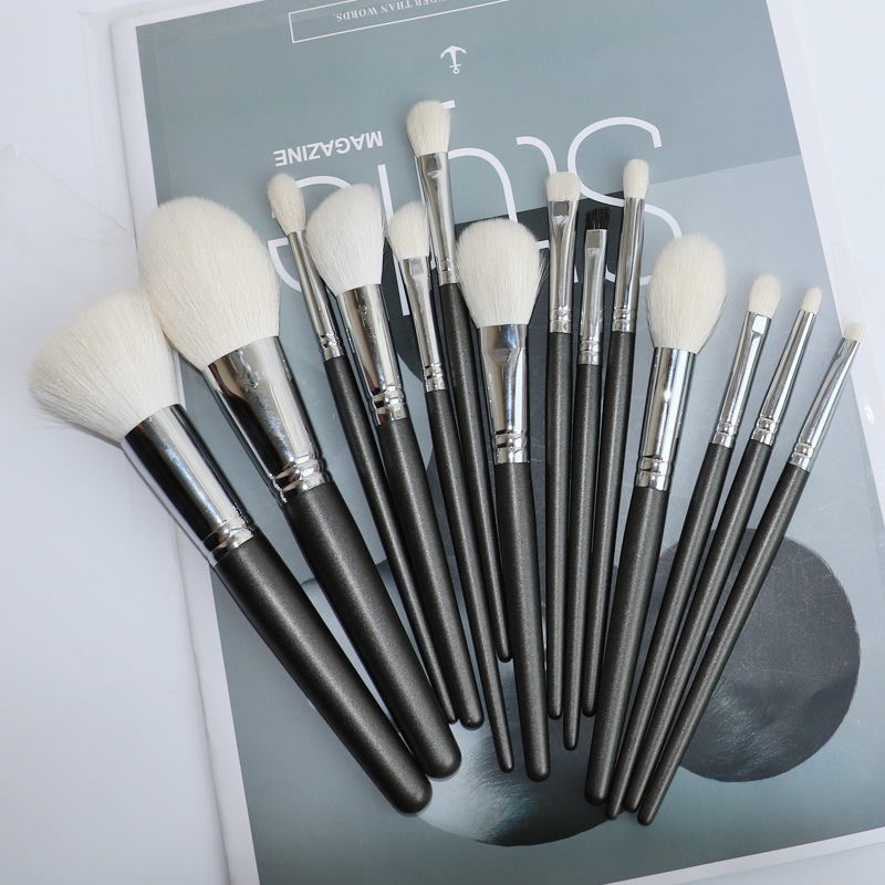 High End TF 14Pcs Makeup Brushes Set Professional Natural Goat Hair Acrylic Handle Face Blender Make Up Brush with Box
