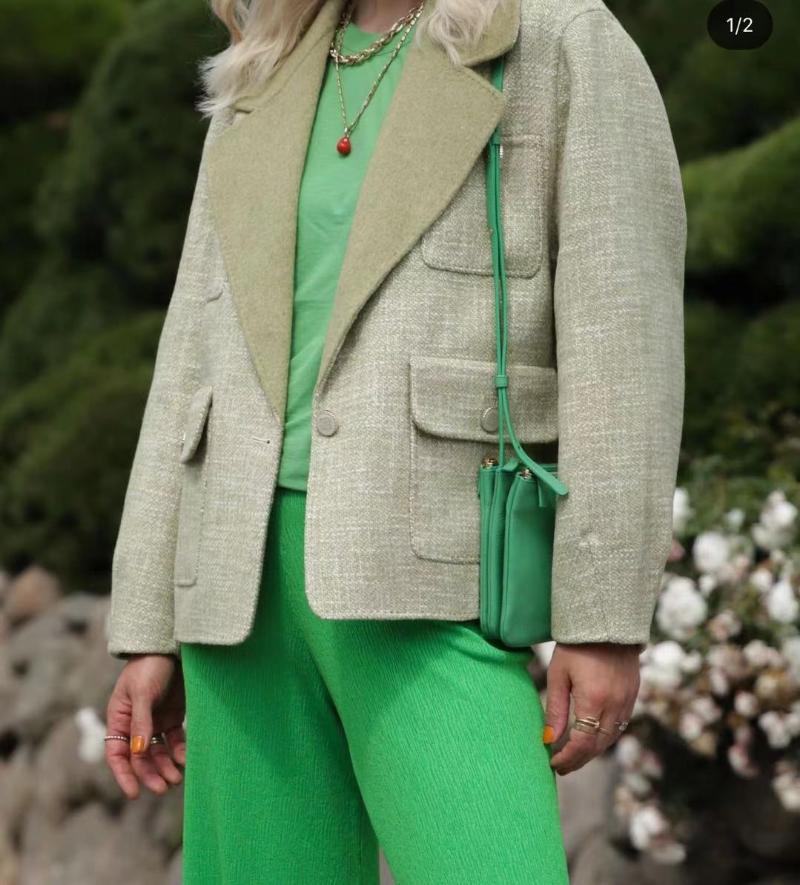 Women's Suits & Blazers Women Coat Fall/winter 2021 Commuter Suit Has A Collar And Button Pocket To Adorn The Blazer, Green
Women's Suits & Blazers Women Coat Fall/winter 2021 Commuter Suit Has A Collar And Button Pocket To Adorn The Blazer, Green