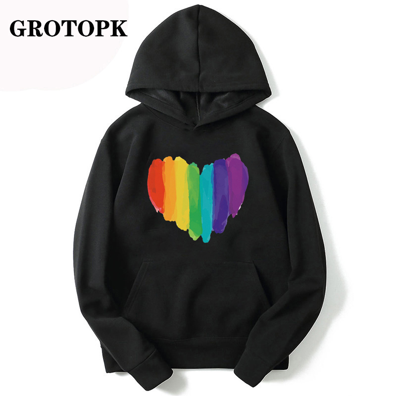Hoodies Harajuku Rainbow Heart Pride Lgbt Gay Lesbian Streetwear Men/women Sweatshirt Autumn Winter Unisex Pullover Hoody, Black
Hoodies Harajuku Rainbow Heart Pride Lgbt Gay Lesbian Streetwear Men/women Sweatshirt Autumn Winter Unisex Pullover Hoody, Black