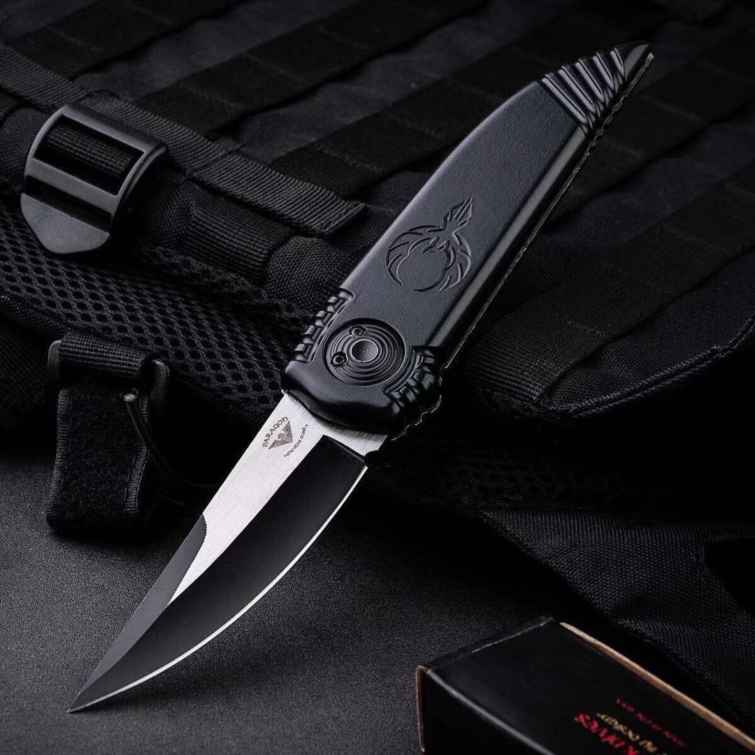 Asheville Steel Paragon Phoenix Knife Black 3.8" Two-Tone Satin DE Blade Aeronautical aluminium Handle
Asheville Steel Paragon Phoenix Knife Black 3.8" Two-Tone Satin DE Blade Aeronautical aluminium Handle