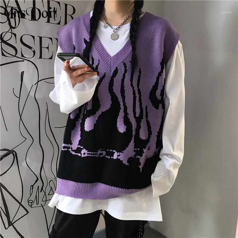 Women's Sweaters InsDoit Streetwear Men Women Purple Red Sweater Harajuku Flare Oversized Long Vest Gothic V Neck Autumn Knitted
Women's Sweaters InsDoit Streetwear Men Women Purple Red Sweater Harajuku Flare Oversized Long Vest Gothic V Neck Autumn Knitted