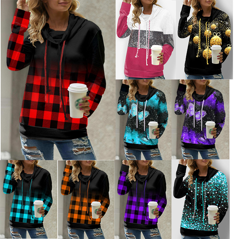 Amazon Autumn and Winter New Cross-border Exclusively for Women's Wish Stand-alone Double Drawstring Pile Collar Printed Sweater, Black
Amazon Autumn and Winter New Cross-border Exclusively for Women's Wish Stand-alone Double Drawstring Pile Collar Printed Sweater, Black
