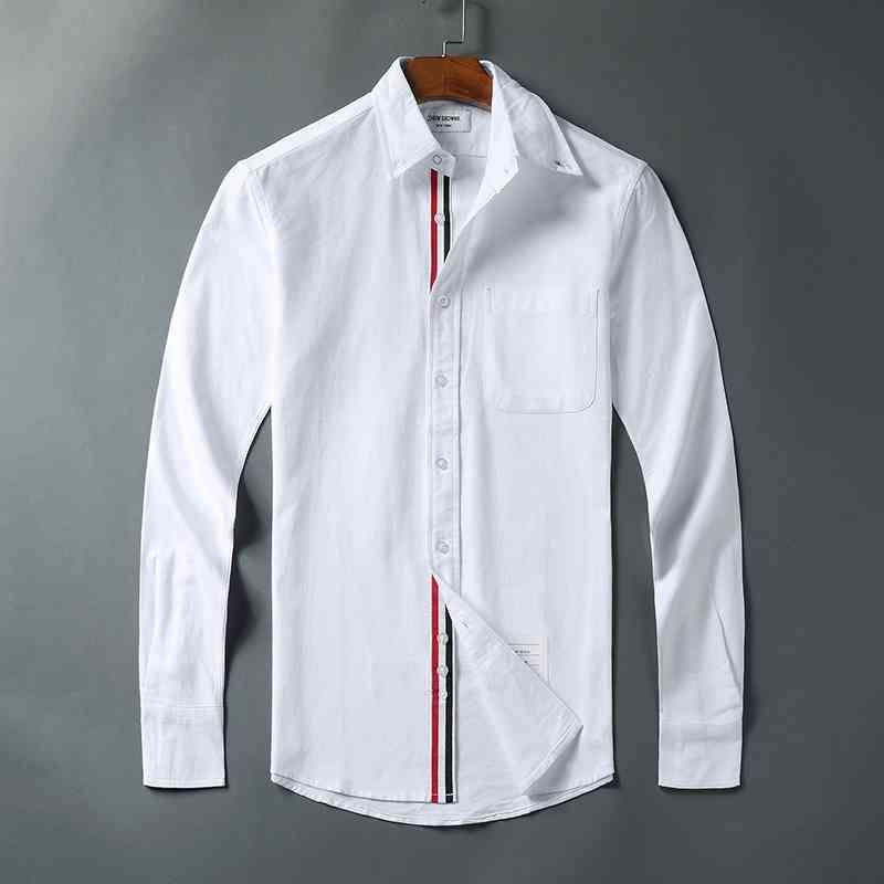 2021 Fashion TB THOM Brand Shirts Men Slim White Long Sleeve Casual Shirt Turn Down Collar Oxford Striped Solid Men's Clothing, Black
2021 Fashion TB THOM Brand Shirts Men Slim White Long Sleeve Casual Shirt Turn Down Collar Oxford Striped Solid Men's Clothing, Black