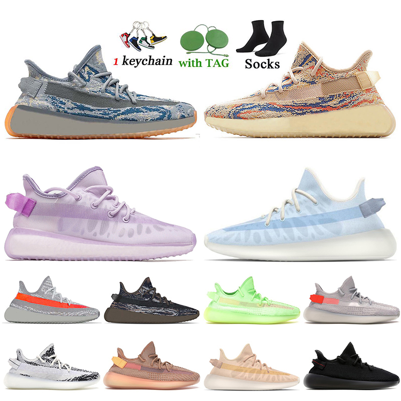 

2021 Fashion New Running Shoes Women Mens Trainers Kanye Yeezys 350 V2 MX Oat Rock Adds Beluga Reflective Yeezy Boost 350s Mono Clay Ice West Jogging Sports Sneakers, C48 semi frozen yellow 36-48