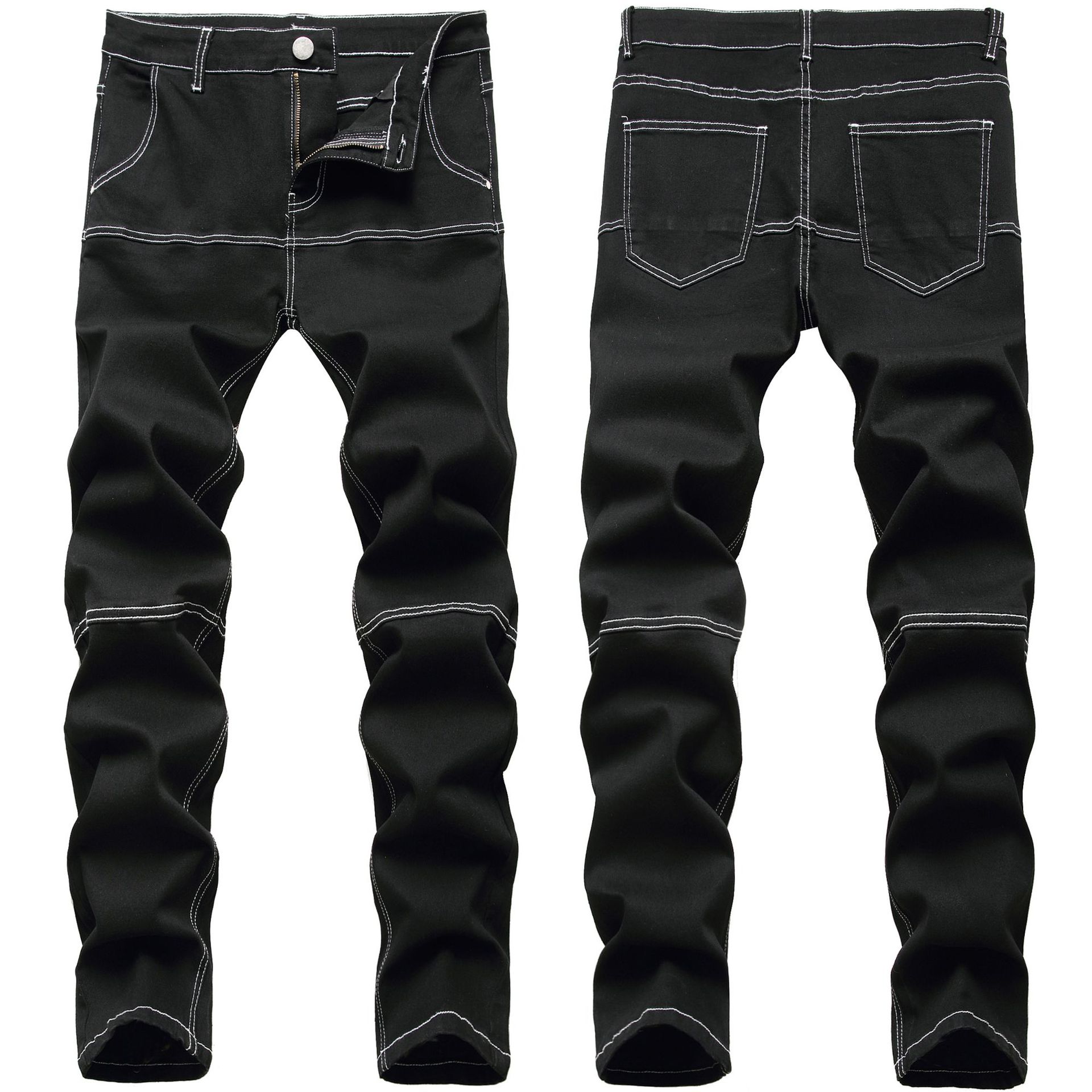 Men's Jeans Man Black Slim Stretch Denim Spliced Patchwork Contrast Color Pants Streetwear Trousers Fashion Clothing, 0308 black
Men's Jeans Man Black Slim Stretch Denim Spliced Patchwork Contrast Color Pants Streetwear Trousers Fashion Clothing, 0308 black