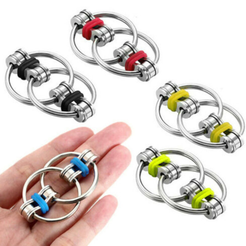 100PCS/DHL Fidget Bike Chain Ring Flip Finger Spinner Keychain ADHD Sensory Autism Stress Relief Key Ring Metal Finger Fun Toy 2021 H39XE77, Yellow 
100PCS/DHL Fidget Bike Chain Ring Flip Finger Spinner Keychain ADHD Sensory Autism Stress Relief Key Ring Metal Finger Fun Toy 2021 H39XE77, Yellow