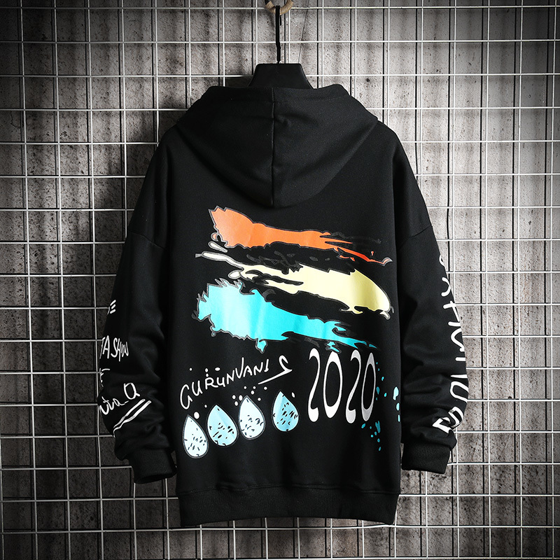 Oversized Printed Men's Hoodies Graphic Hooded Sweatshirt Hip Hop Harajuku Streetwear Green Hoodie Men Sweatshirts 201126