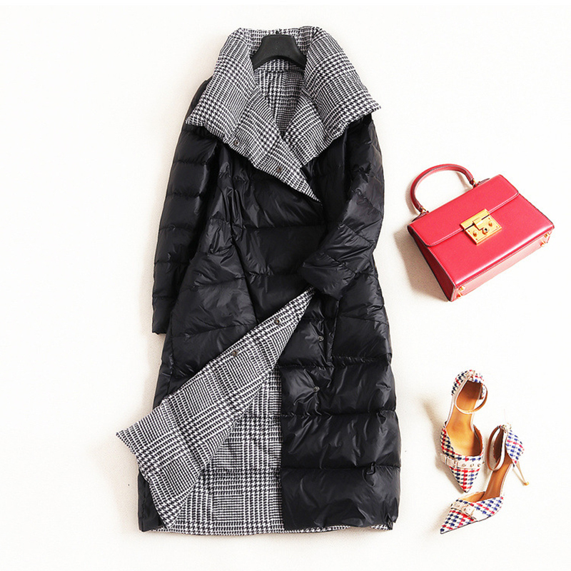 2021 New Women Sided Jacket Winter Stand Collar Ultra Light White Duck Down Coat Female Double Breasted Warm Plaid Outwear Sqof, Black
2021 New Women Sided Jacket Winter Stand Collar Ultra Light White Duck Down Coat Female Double Breasted Warm Plaid Outwear Sqof, Black