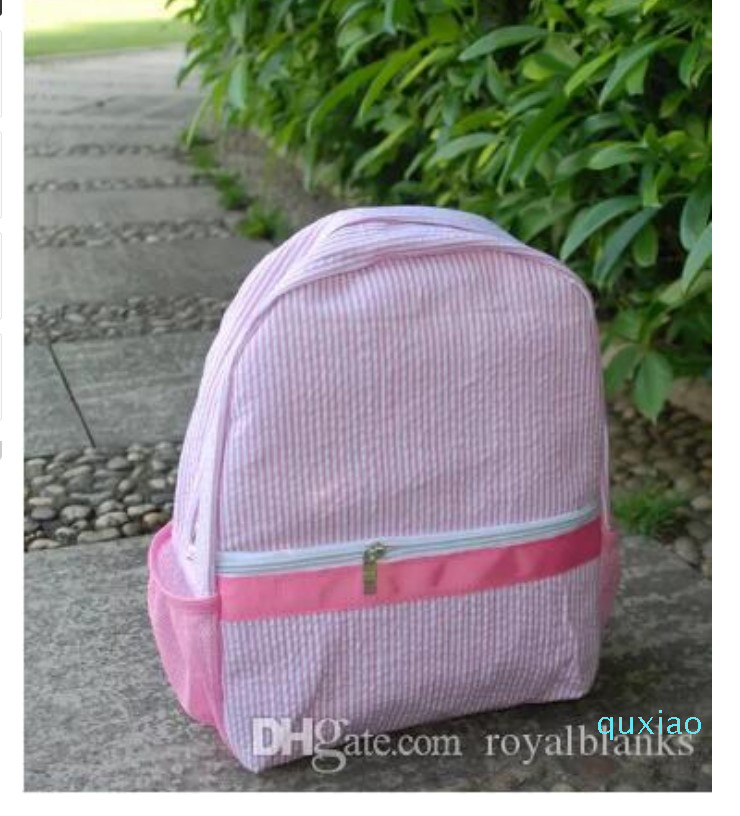 Two Colors Seersucker Toddler Bag Preschool Backpack Can Be Embroideried For Boy And Girl Book Bag with Mesh Pockets, Blue
Two Colors Seersucker Toddler Bag Preschool Backpack Can Be Embroideried For Boy And Girl Book Bag with Mesh Pockets, Blue