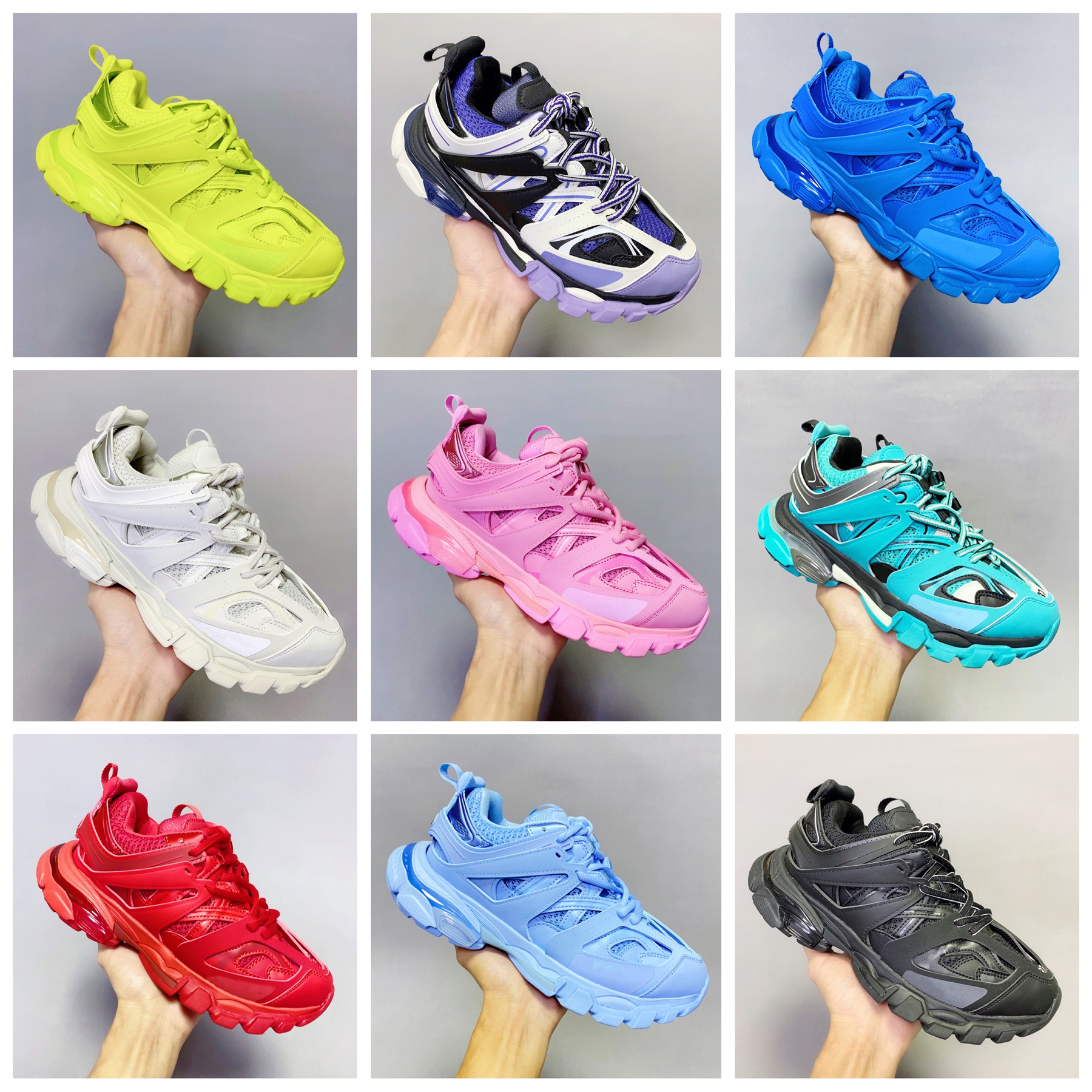 2021 Luxury Women Mesh Nylon Printed Shoes 3M Triple S Platform Casual Luxurys Designer Men Track 3.0 Sneakers 100% leather Trainers With Box Big size35-45, Colour-1
2021 Luxury Women Mesh Nylon Printed Shoes 3M Triple S Platform Casual Luxurys Designer Men Track 3.0 Sneakers 100% leather Trainers With Box Big size35-45, Colour-1