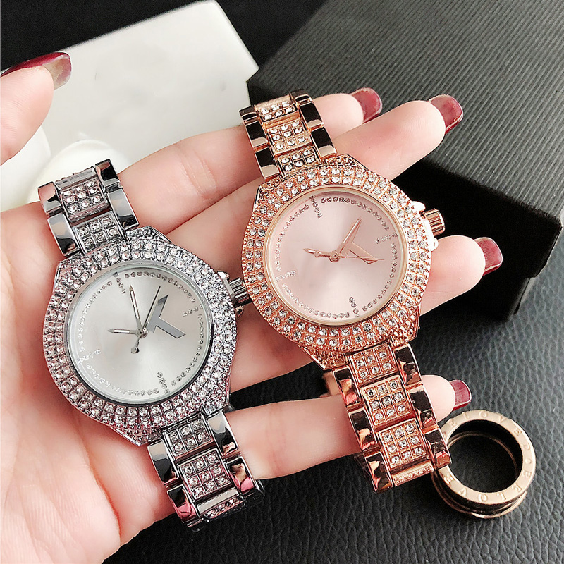Brand quartz wrist Watch for Women Girl Big letters crystal metal steel band Watches M90, Slivery;brown
Brand quartz wrist Watch for Women Girl Big letters crystal metal steel band Watches M90, Slivery;brown