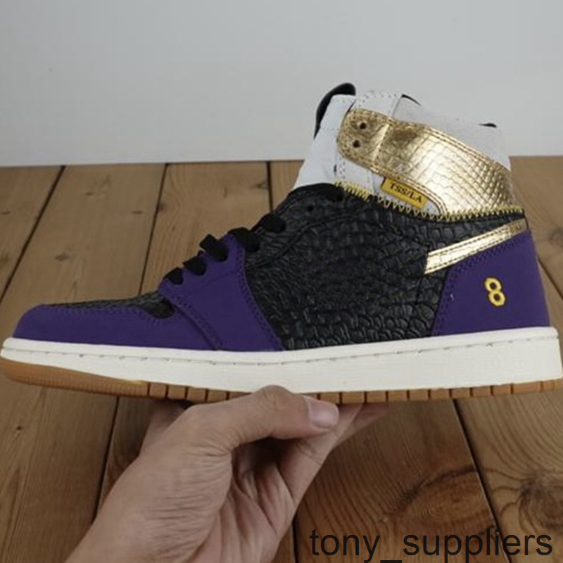 New Arrival 1 Jumpman Mamba Mens Basketball Shoes 1s Lakers Snakeskin Mens Trainers Sports Sneakers size 7-12
New Arrival 1 Jumpman Mamba Mens Basketball Shoes 1s Lakers Snakeskin Mens Trainers Sports Sneakers size 7-12
