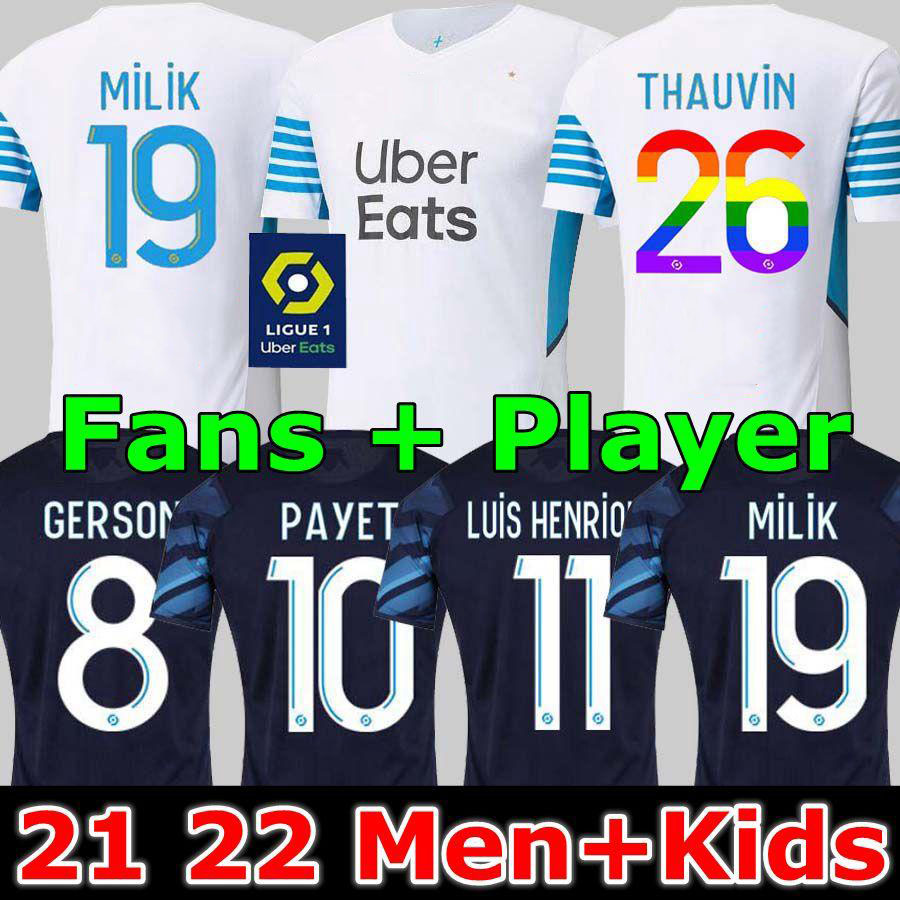 21 22 Marseille soccer jerseys Olympique De 2021 2022 OM MILIK maillot foot CUISANCE THAUVIN BENEDETTO KAMARA PAYET football shirts men + kids kit LUIS HENRIQUE ALVARO, 21 22 away jersey
21 22 Marseille soccer jerseys Olympique De 2021 2022 OM MILIK maillot foot CUISANCE THAUVIN BENEDETTO KAMARA PAYET football shirts men + kids kit LUIS HENRIQUE ALVARO, 21 22 away jersey