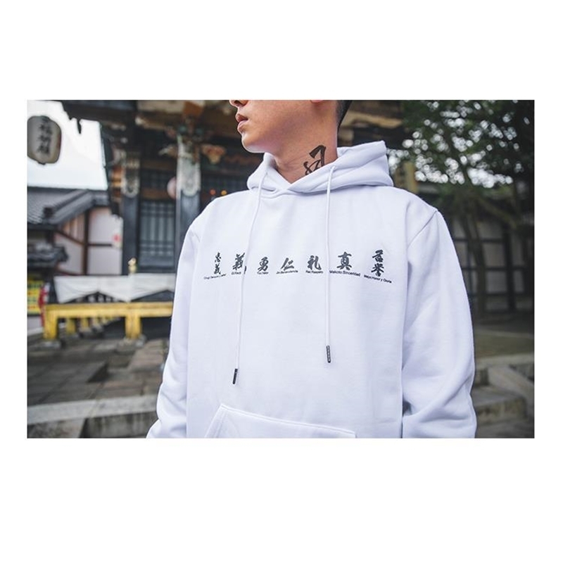 Hip Hop Men Hoodie Sweatshirt Hoodie Streetwear Autumn Winter Fleece Hip-hop Style of Chinese characters The samurai 201128