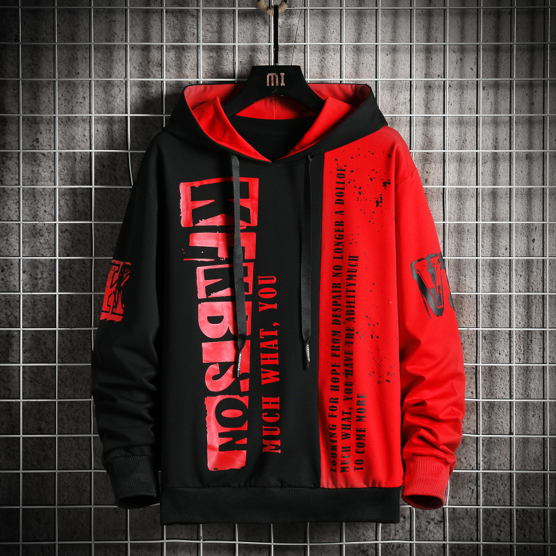 SingleRoad Mens Hoodies Men Autumn Yellow Patchwork Oversized Harajuku Hip Hop Japanese Streetwear Sweatshirt Hoodie Men 201020