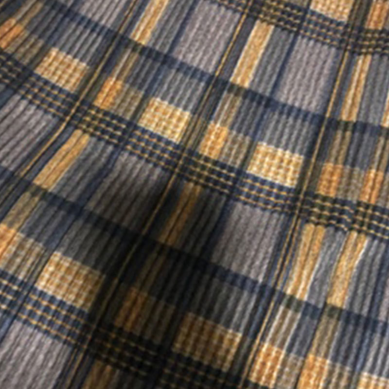 Pleated Midi Skirt Women Long Woolen Winter Loose Pleated Plaid Skirts For Women Warm Womens Clothes Fall 210306