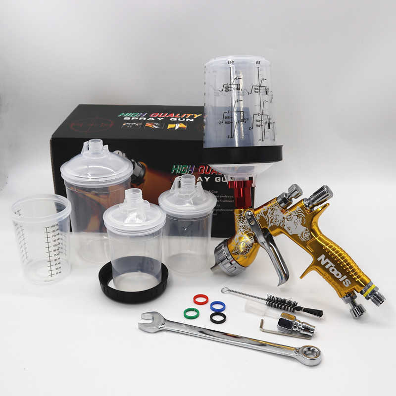 Spray Gun With Adapter Pps Tank 600cc And 400cc Air Spray Gun With Quick-Connect Wash-Free Tank Paint Mixing Cup Paint Sprayer 210719
Spray Gun With Adapter Pps Tank 600cc And 400cc Air Spray Gun With Quick-Connect Wash-Free Tank Paint Mixing Cup Paint Sprayer 210719