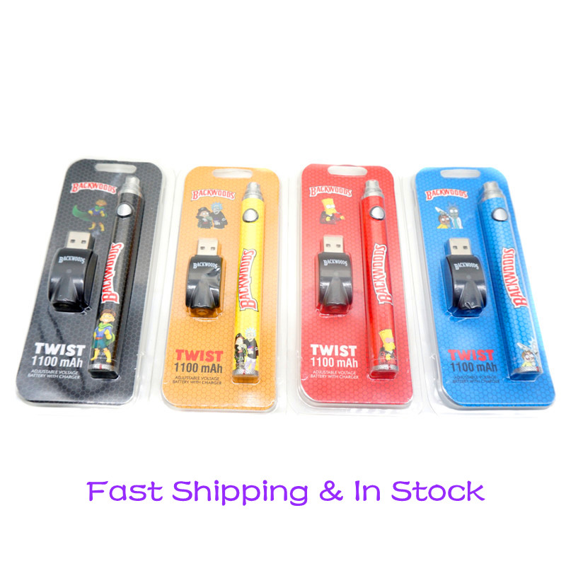 Cartoon Printing Twist Battery Backwoods Runty 510 thread 1100mAh Variable Voltage Adjustable Vape Pen Blister Kit with USB Charger
Cartoon Printing Twist Battery Backwoods Runty 510 thread 1100mAh Variable Voltage Adjustable Vape Pen Blister Kit with USB Charger