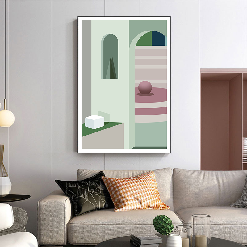 Modern Posters And Prints Minimalist Geometry Building Wall Art Picture Canvas Painting No Frame For Living Room Home Decor