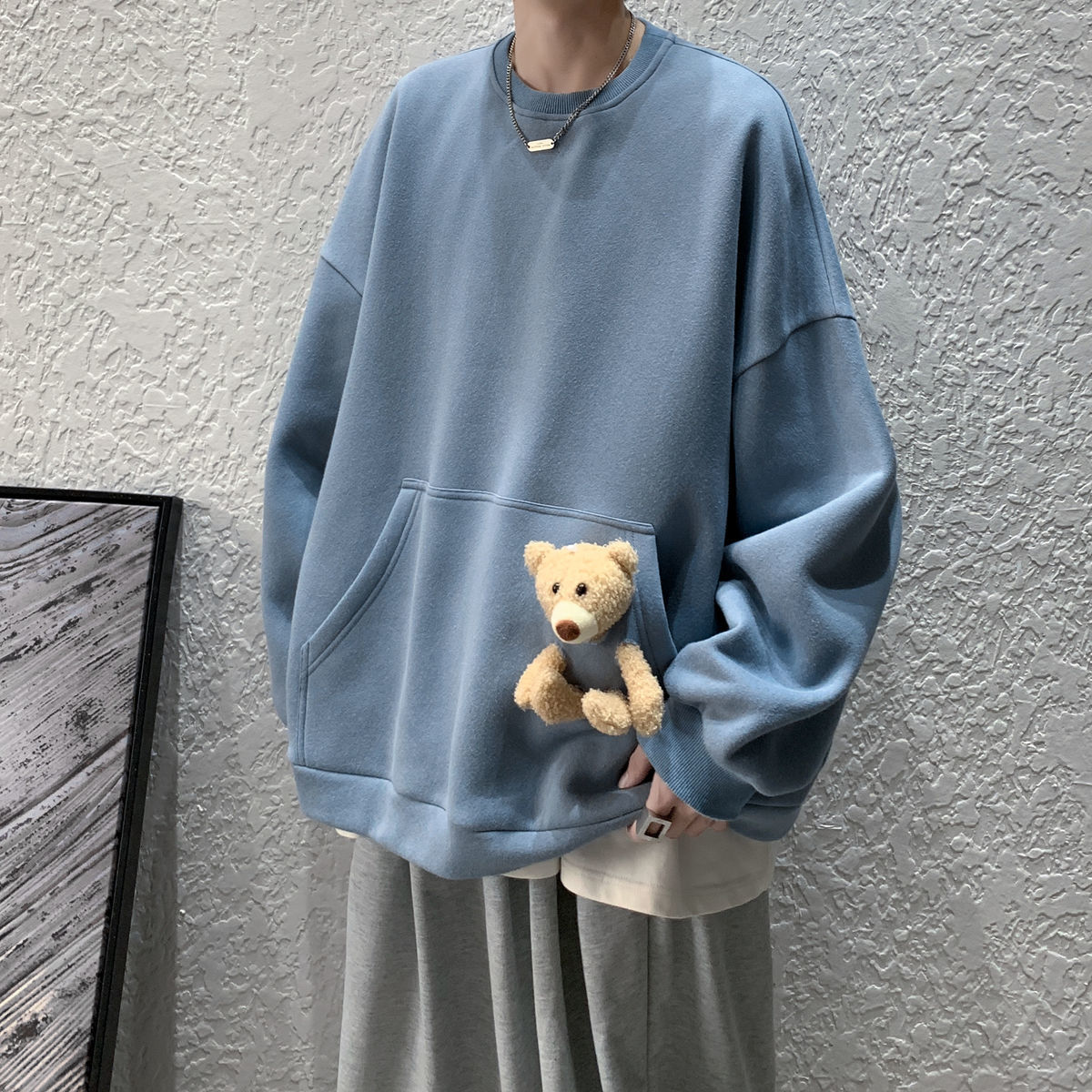 2021 New Men's Fashion Trend Pullover Round Neck Bear Decorate Hoodies Homme Male Coats Loose Cotton Clothes Sweatshirts M- Nknv, Blue
2021 New Men's Fashion Trend Pullover Round Neck Bear Decorate Hoodies Homme Male Coats Loose Cotton Clothes Sweatshirts M- Nknv, Blue