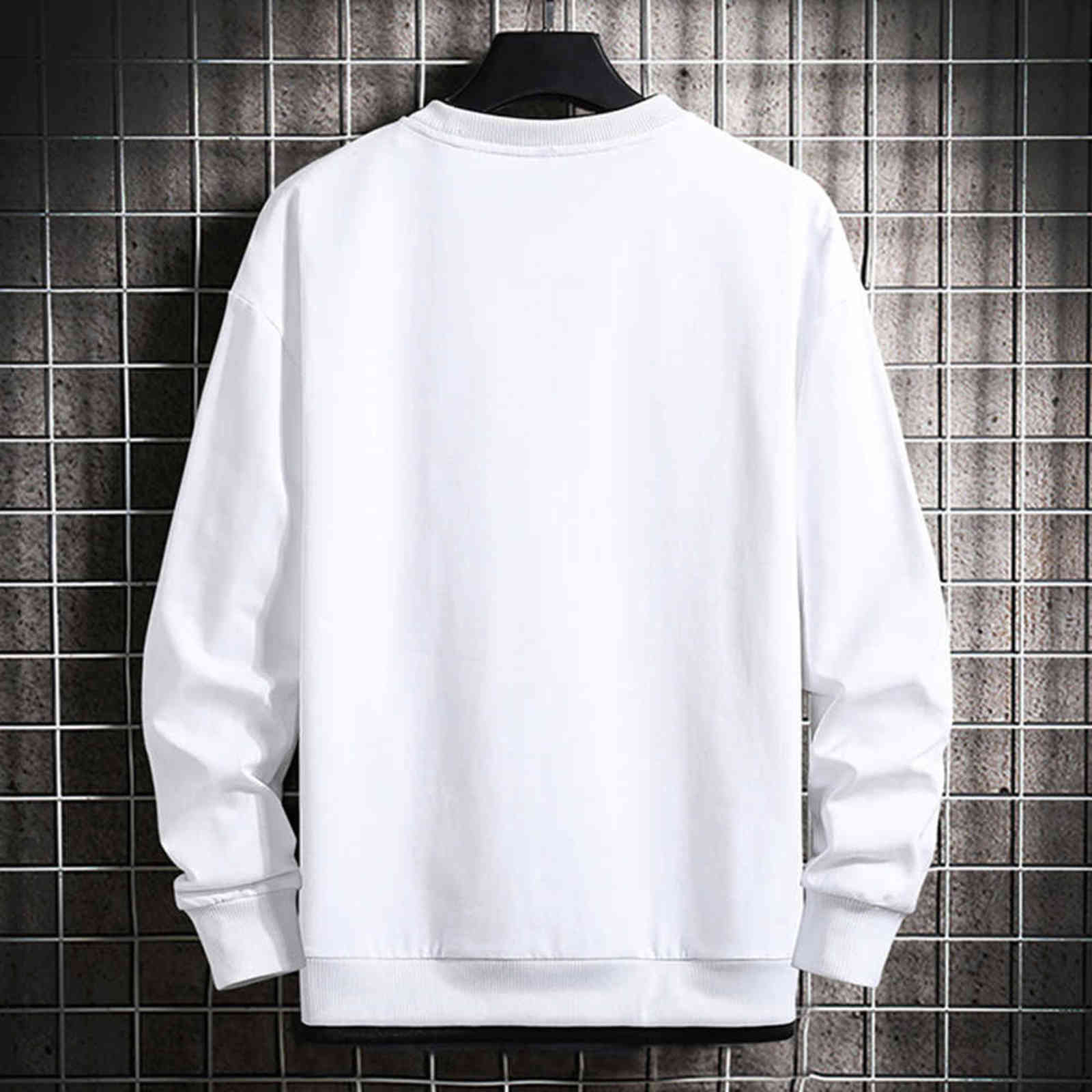 Spring Men Crewneck Sweatshirt Harajuku Oversized Japanese Streetwear Black Hoodie Hip Hop Sweatshirts Hoodies Male Tops 211106