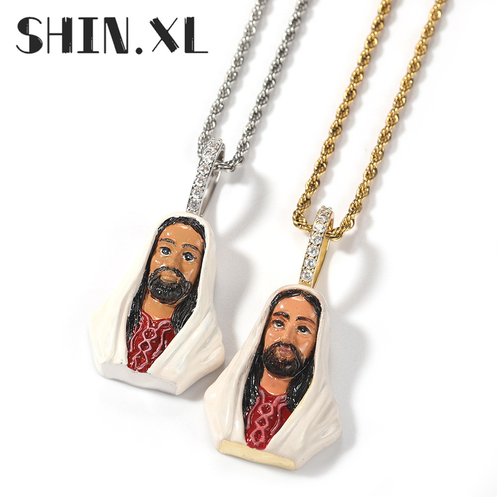 Luxury Design Colorful Oil Drop Jesus Pendant Necklace ICED OUT Zircon Mens Hip Hop Jewelry Gift
Luxury Design Colorful Oil Drop Jesus Pendant Necklace ICED OUT Zircon Mens Hip Hop Jewelry Gift