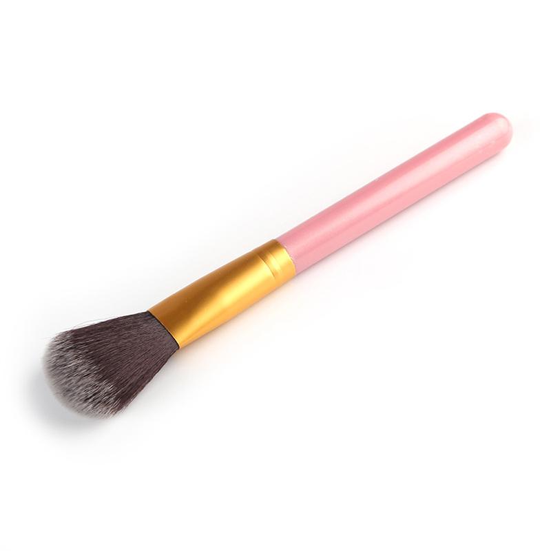 Makeup Brushes 1Pcs Blush Brush Long Handle Plastic Nylon Wool Make Up Beauty Tools Face Cheek Nose Loose Powder Cosmetic