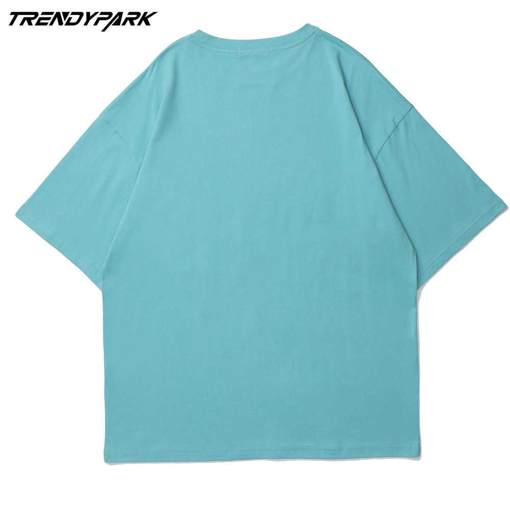 Men's T-shirt Summer Short Sleeve Letters Tee Hip Hop Oversized Cotton Casual Harajuku Streetwear Top Tshirts Clothing 210601
