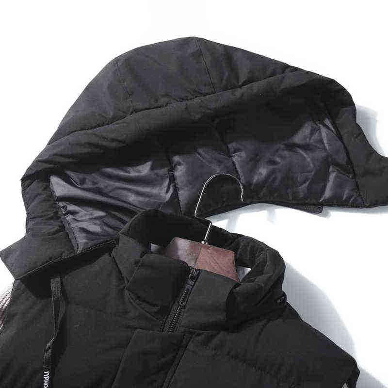 Plus Size Men's Winter Vest Jacket Sleeveless Clothing Hooded Windbreaker Warm Waistcoat Fleece Vest Men Coats 8XL 211111