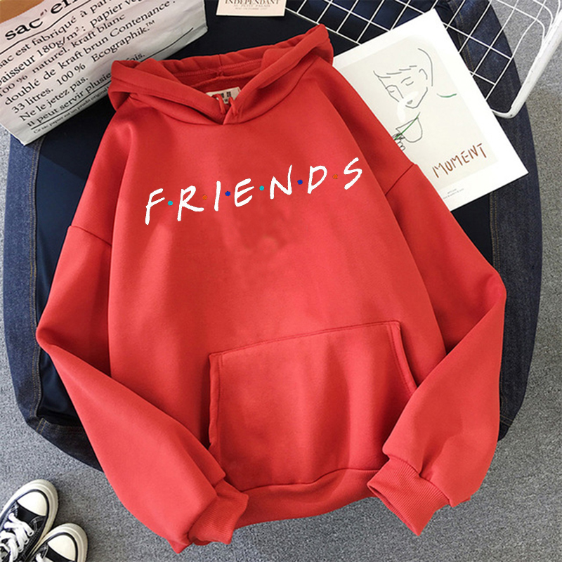 Tv Show Friends Harajuku oversized Cartoon Women Hoodies streetwear Friends Warm Sweatshirts Fashion 90s print Graphic Hoody 201126