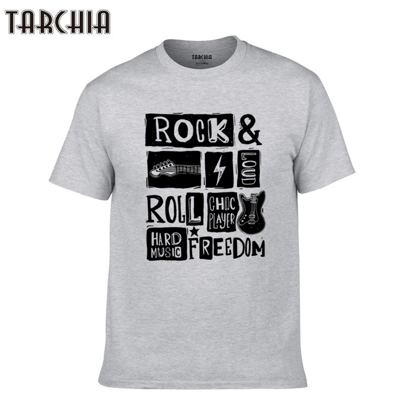 TARCHIA Rock Festival Poster Roll Slogan Homme Boy Men T-Shirts Male TShirt Cotton Casual Tops Tee Short Sleeve Summer 210707
